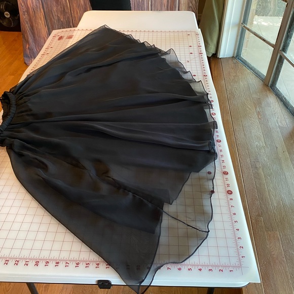 Neiman Marcus vintage black a line full cocktail skirt flowy - Picture 11 of 16
